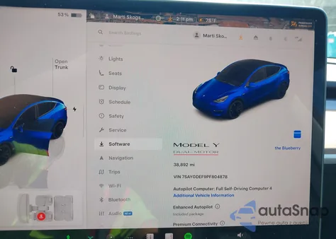2023 Tesla Model Y Performance Dual Motor All-Wheel Drive из США, поврежденный, VIN 7SAYGDEF9PF804878